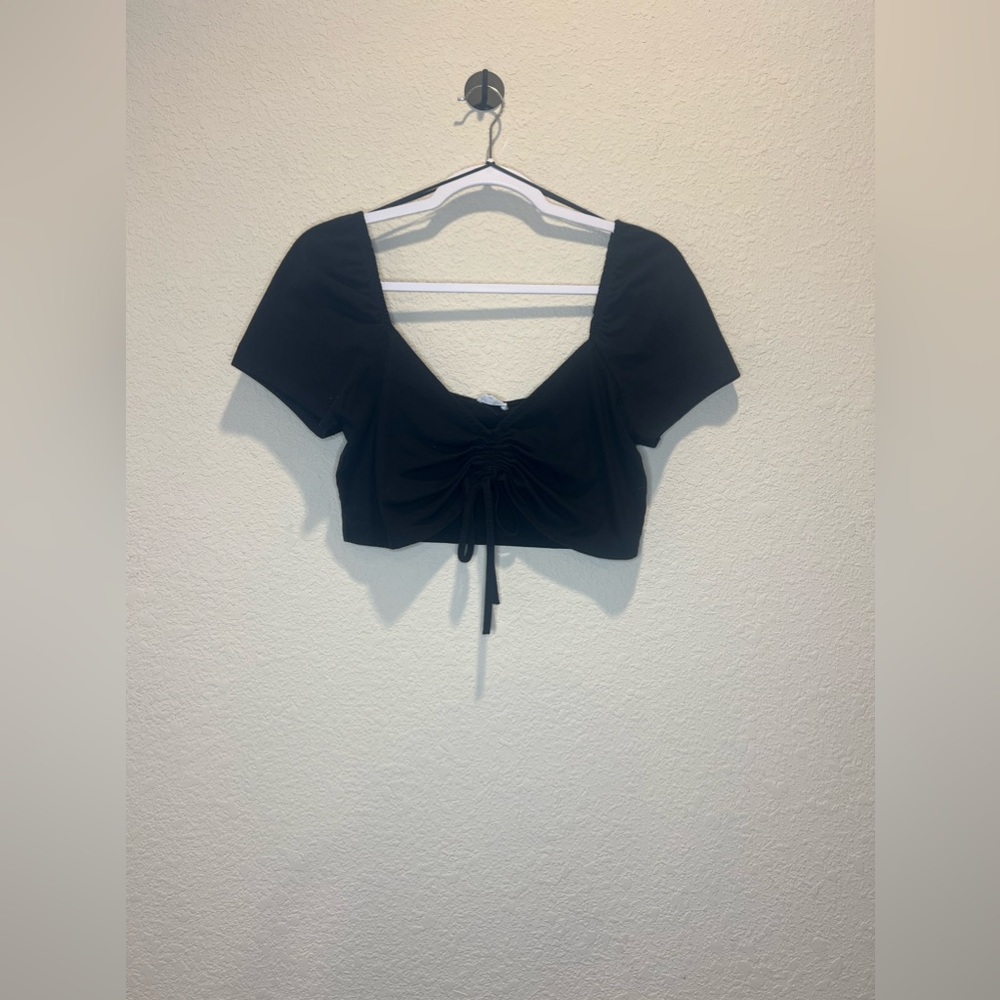Black Cropped Shirt